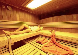 wypoczynek w saunie
